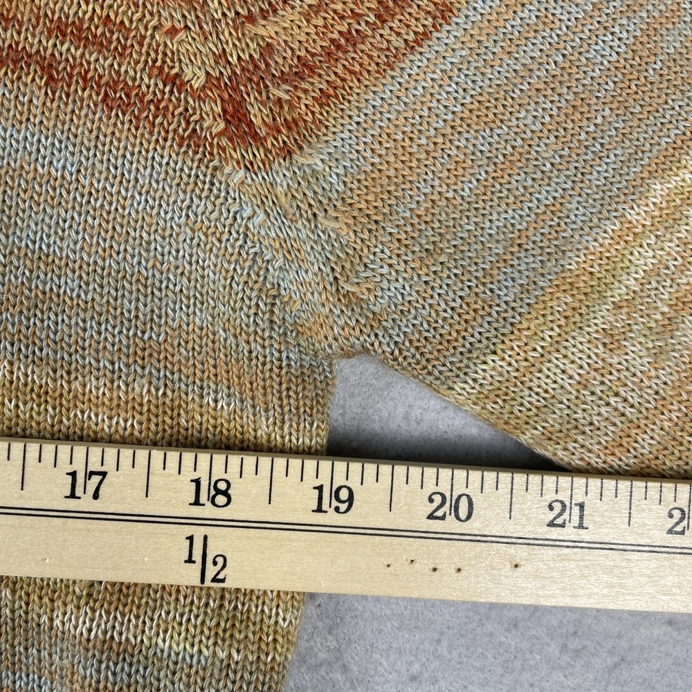 J. Riggins Vintage Sweater Womens L Brown Striped V-Neck Wool Blend Long Sleeve - Picture 5 of 9